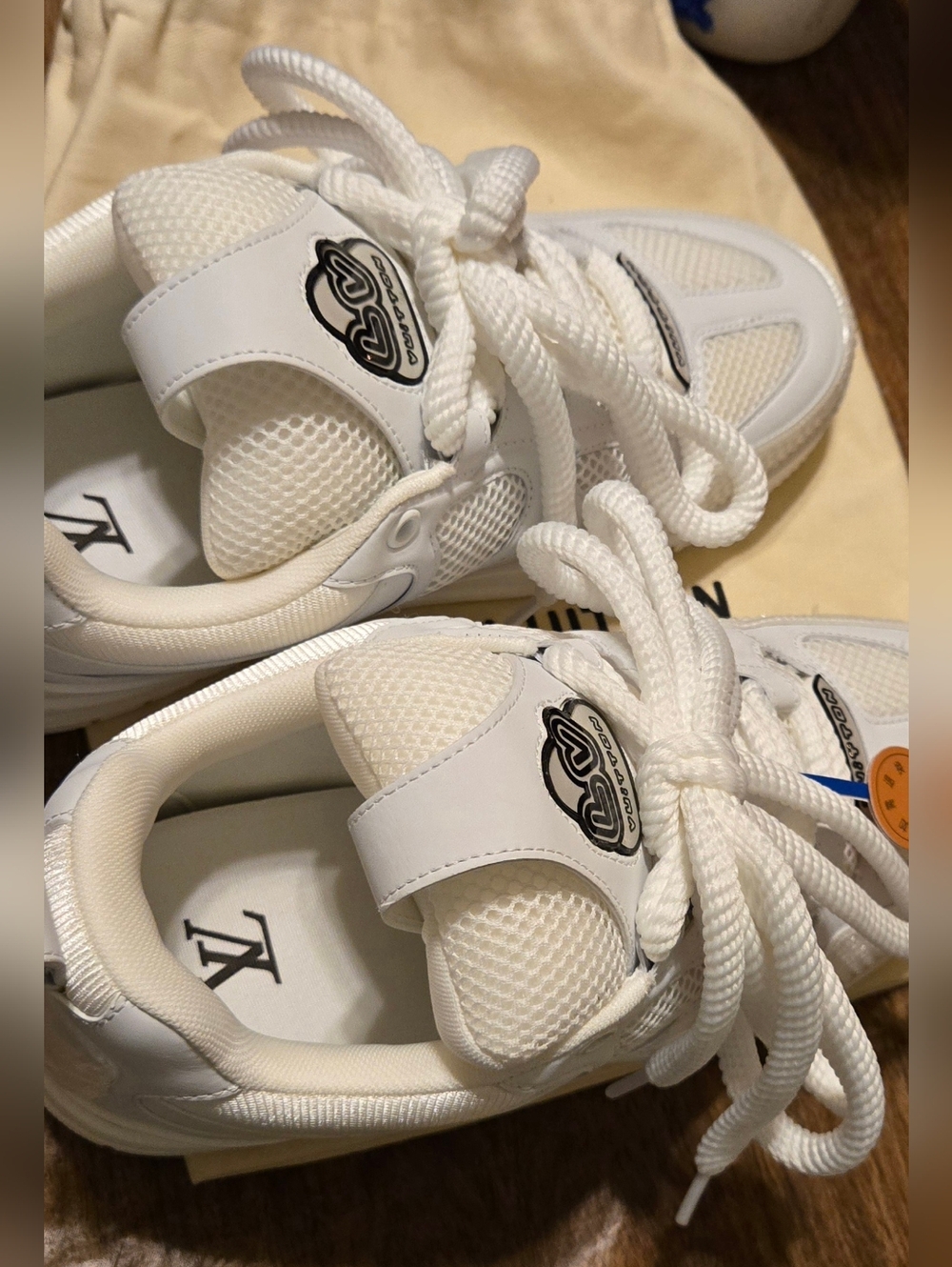 Louis Vuitton Mens White LV Skater Sneakers - Picture 10 of 11